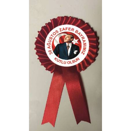 30 AGUSTOS ZAFER BAYRAMI SATEN KOKART ROZET