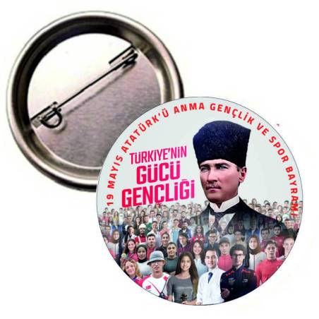 19 MAYIS  GENÇLİK VE SPOR BAYRAMI BUTON ROZET