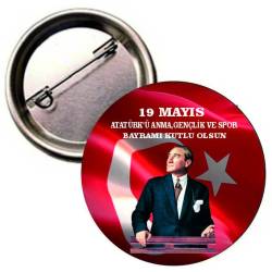 19 MAYIS  GENÇLİK VE SPOR BAYRAMI BUTON ROZET