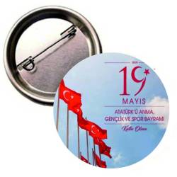 19 MAYIS  GENÇLİK VE SPOR BAYRAMI BUTON ROZET
