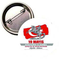 19 MAYIS  GENÇLİK VE SPOR BAYRAMI BUTON ROZET