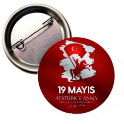 19 MAYIS  GENÇLİK VE SPOR BAYRAMI BUTON ROZET