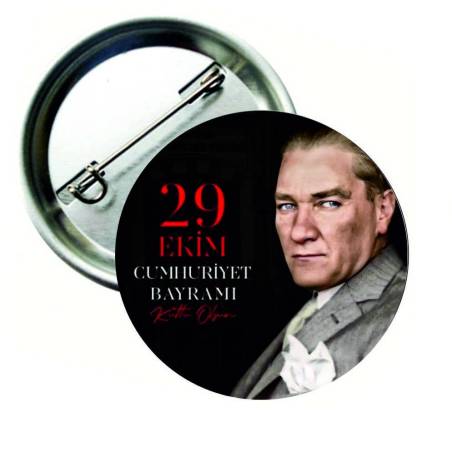 29 EKİM CUMHURİYET BAYRAMI BUTON ROZET