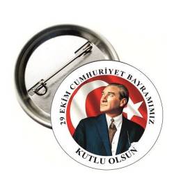 29 EKİM CUMHURİYET BAYRAMI BUTON ROZET