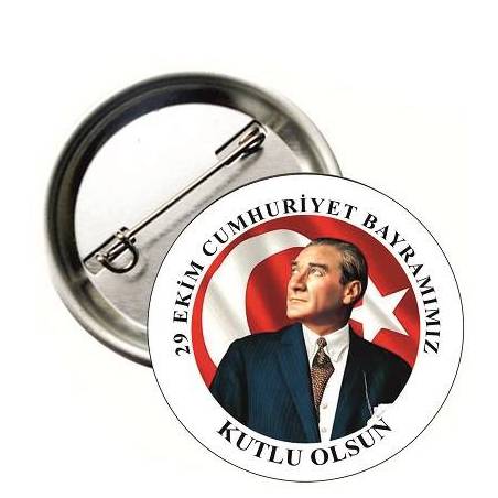 29 EKİM CUMHURİYET BAYRAMI BUTON ROZET