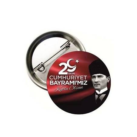 29 EKİM CUMHURİYET BAYRAMI BUTON ROZET