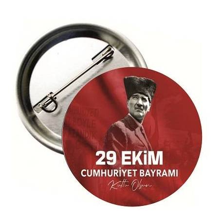 29 EKİM CUMHURİYET BAYRAMI BUTON ROZET
