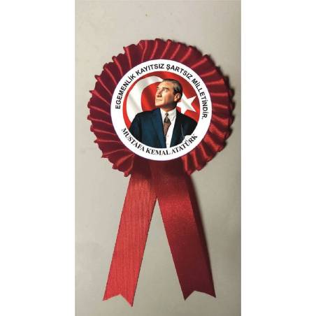 29 EKİM CUMHURİYET BAYRAMI SATEN KOKART ROZET